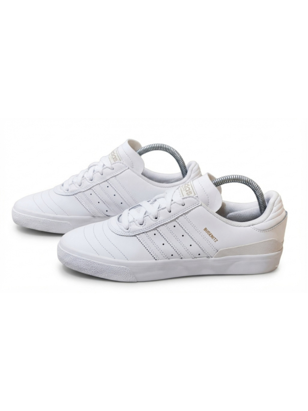 Adidas Originals Busenitz Vulc skate shoes White/Gold Metallic men's sz7.5/ wm9